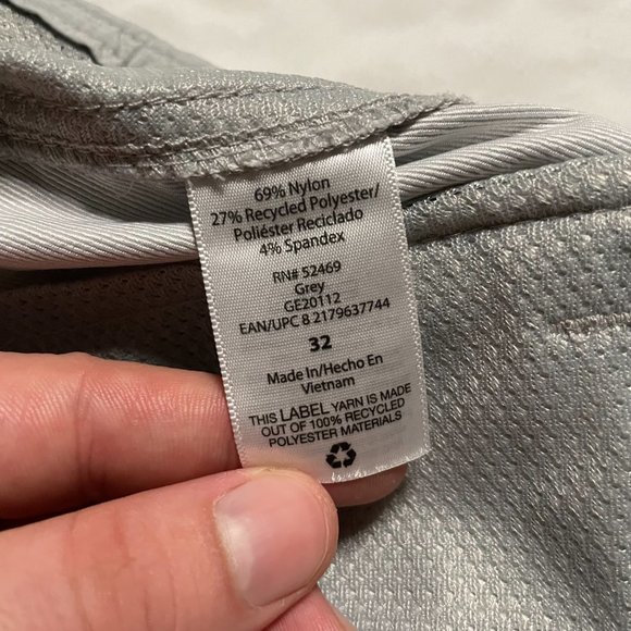 George Light Grey Above Knee Flat Front Stretch Shorts - Size 32 - Picture 5 of 7